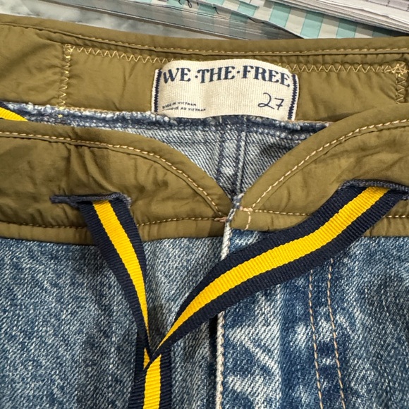 We The Free Two-Tone Blue and Olive Jeans - Picture 4 of 4